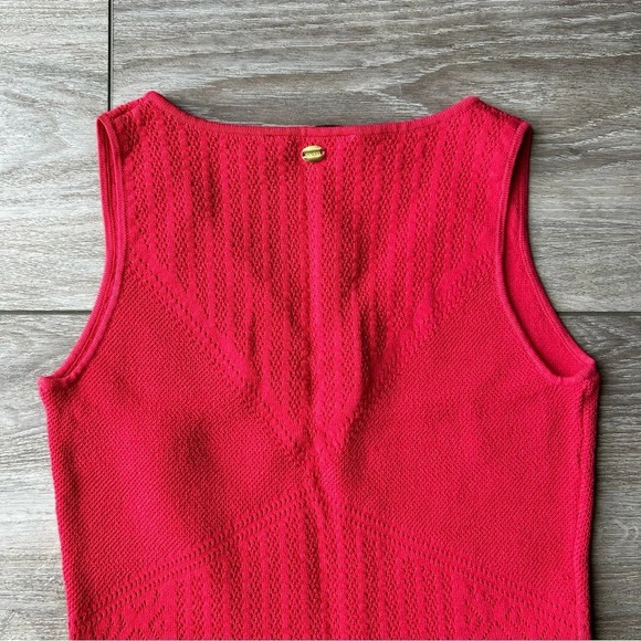 Guess V Neck Sleeveless Knitted Bodycon Dress - Picture 12 of 15
